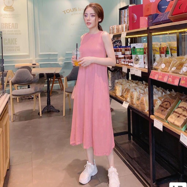 Váy sát nách len mịn dáng suông freesize