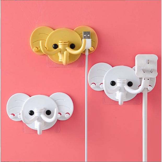 Móc Dán Tường Hình Con Voi Treo Vật Dụng Quần Áo MINISHOP H010