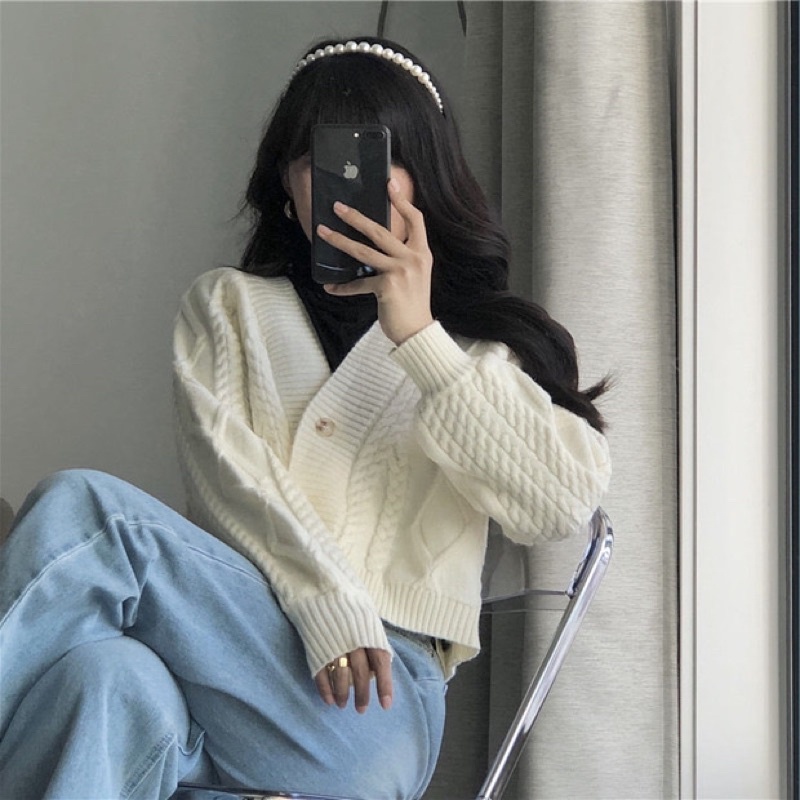 (SẴN - CÓ VIDEO THẬT) Áo len cardigan Hàn Quốc phong cách ulzzang