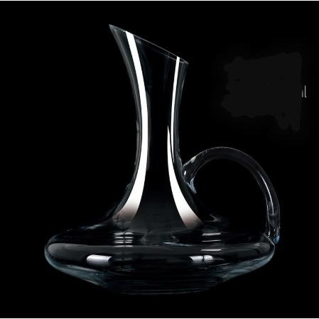 Bình thở rượu vang - Decanter miệng vát có tay cầm - 1700ml