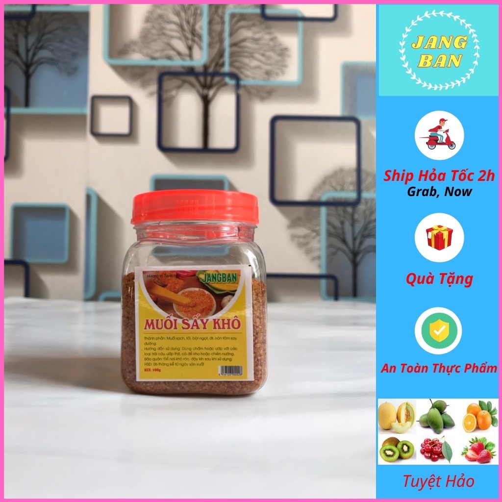 Muối Sấy Khô Gia Vị Chấm Hoa Quả Tẩm Uớp Đồ Chiên Nướng Ngon Tuyệt Hảo Hộp 100g_Ăn Vặt JANGBAN