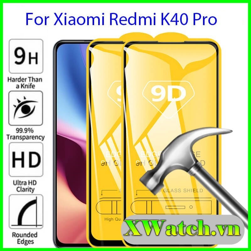 Cường lực Full Màn Xiaomi Redmi K40 K40 pro  Poco X3 NFC Poco X3 pro Poco M3 Poco F3 K40 Gaming Redmi 10 Mi 10 Lite