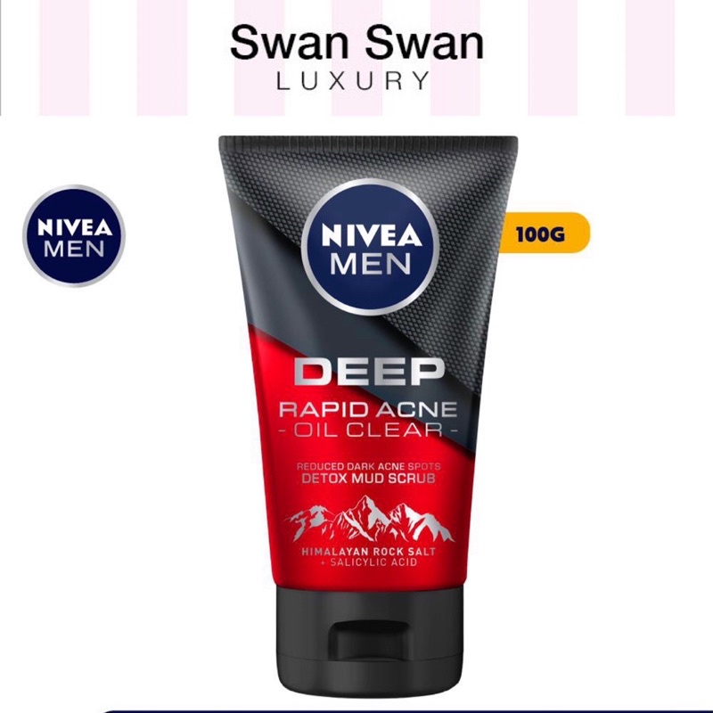 Sữa Rửa Mặt Nivea Men Deep Oil Clear 100g