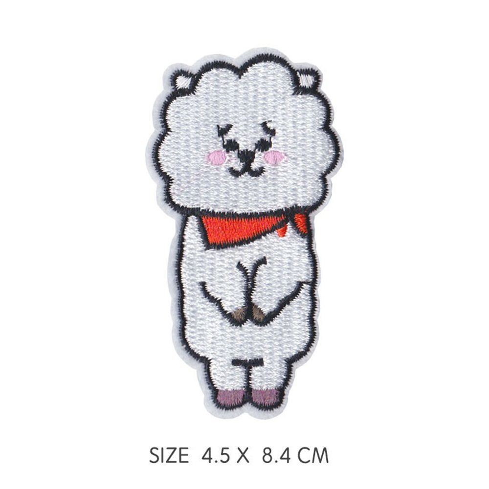 Miếng dán/ ủi quần áo thêu hình BT21 dễ thương