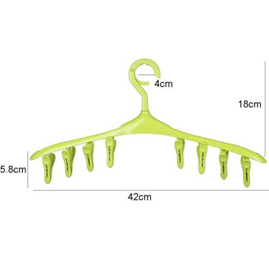 Móc phơi đa năng 8 chiếc kẹp tất , phơi đồ sơ sinh tiện lợi nhiều màu sắc
