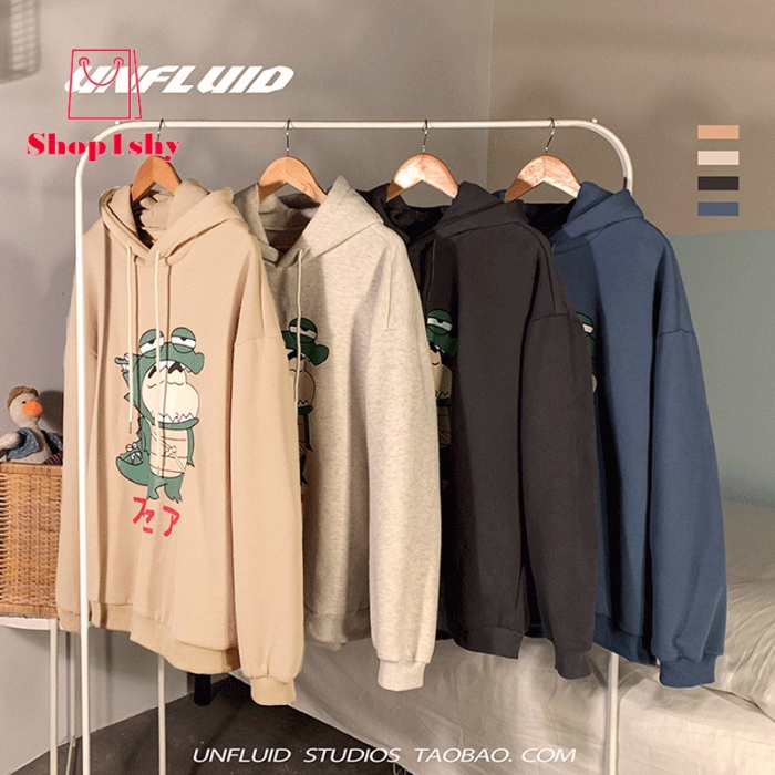 Áo Hoodie Tay Dài In Hình Khủng Long Cho Nam