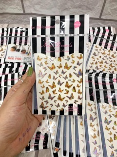 Sticker bướm 3D phản quang trang trí móng tay chân
