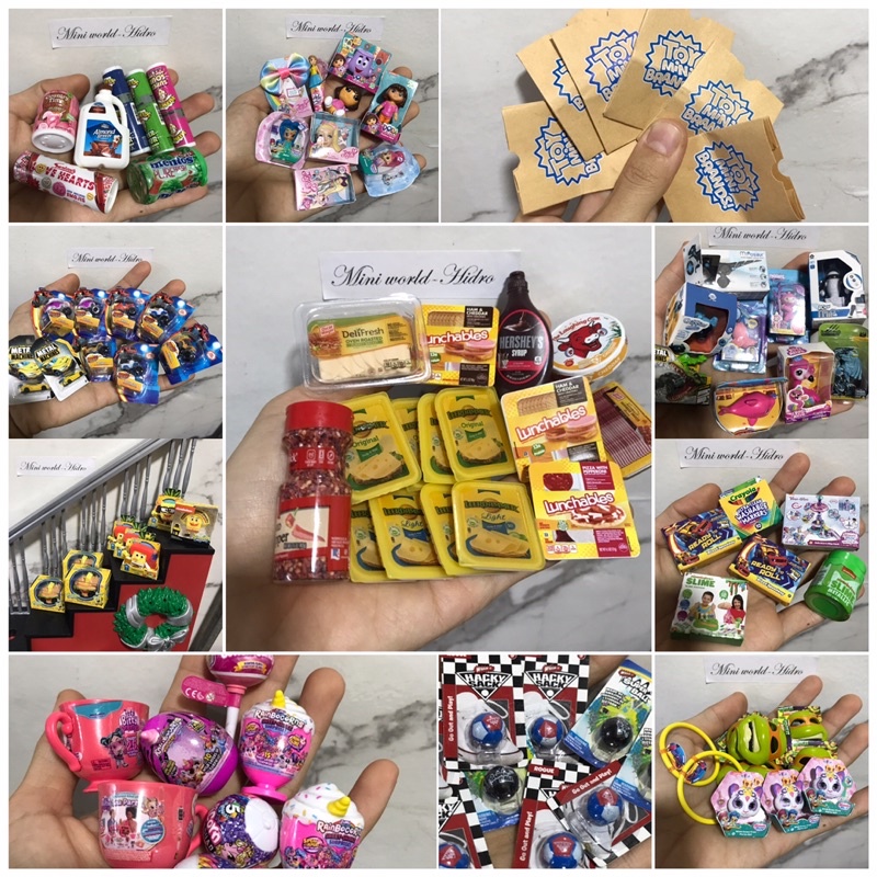 Đồ chơi toy mini brands chính hãng. Đồ chơi, thức ăn thực phẩm siêu thị thu nhỏ phụ kiện cho búp bê combo