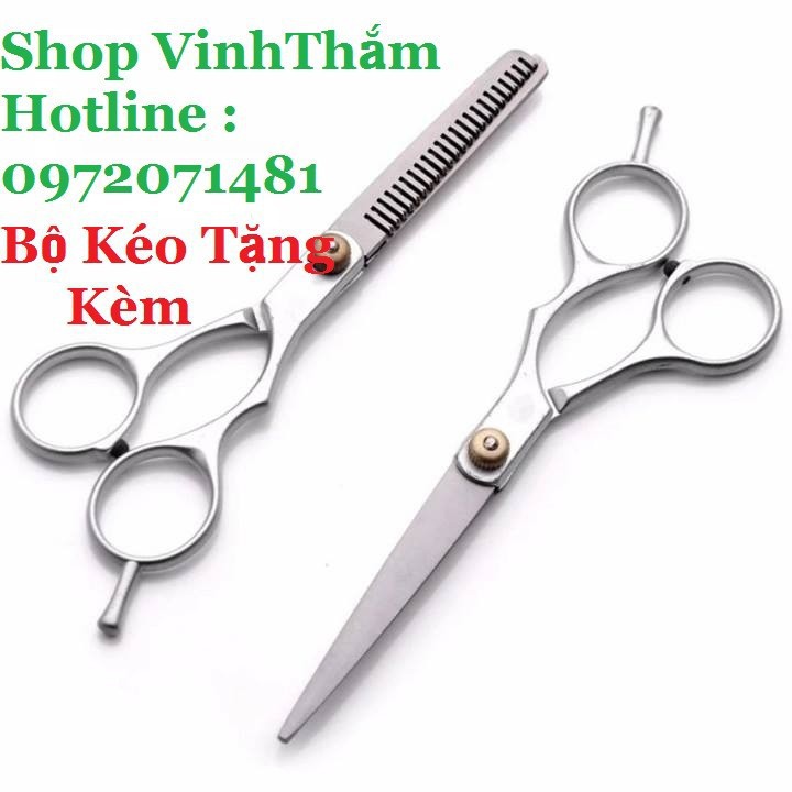 Tông Đơ Cắt Tóc Gia Đình Tăng Kèm 2 Kéo Cắt Tỉa
