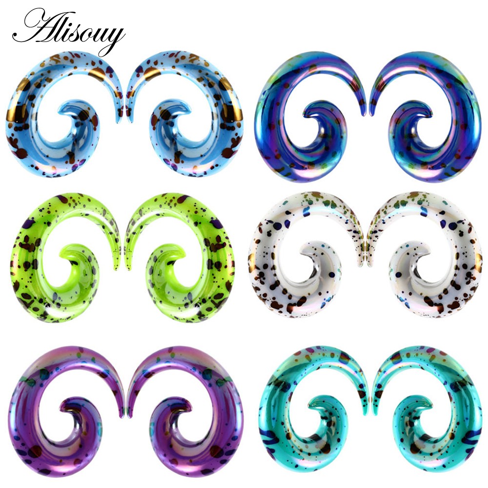 Alisouy Set 2 Khuyên Nong Tai acrylic Cá Tính