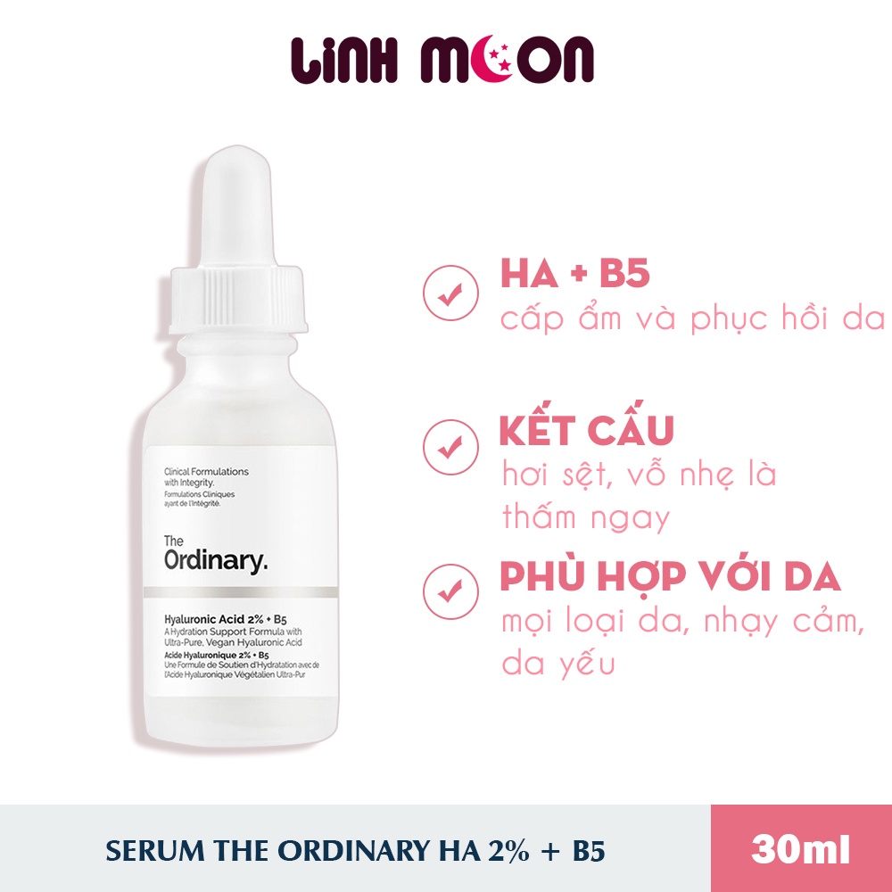 Serum Cấp Ẩm và Phục Hồi Da The Ordinary Hyaluronic Acid 2% + B5