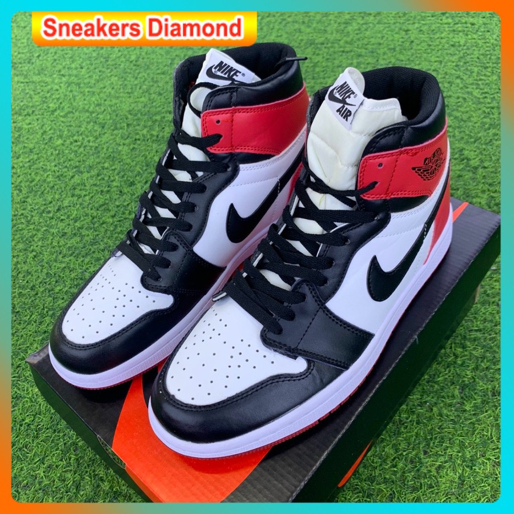 Giày thể thao Sneaker Jd 1 Nam Nữ Màu Đen Đỏ