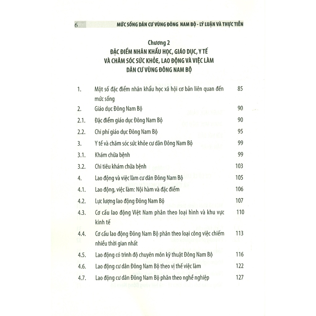 Sách - Mức Sống Dân Cư Vùng Đông Nam Bộ - Lý Luận Và Thực Tiễn