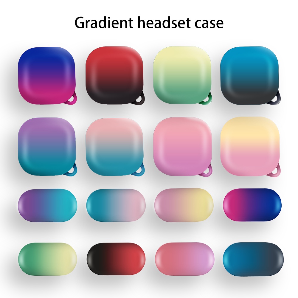 Vỏ Bảo Vệ Hộp Sạc Tai Nghe Không Dây Samsung Galaxy buds / Plus / Live / buds pro / buds 2 / buds 2 pro Bằng PC Cứng Màu Gradient