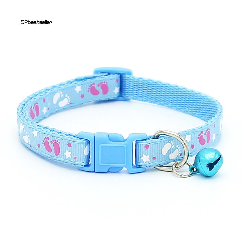 Vòng Cổ Cho Thú Cưng Hoạ Tiết Dấu Chân Đáng Yêu Cho Thú Cưng