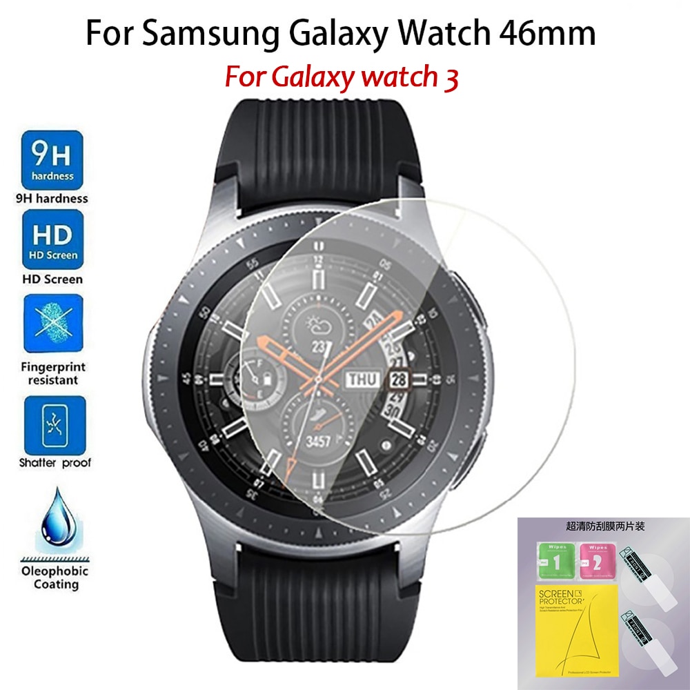 Set 2 Kính Cường Lực Chuyên Dụng Cho Samsung Gear S3 Frontier Classic Galaxy Watch 46mm 42mm Galaxy Watch 3 Và Phụ Kiện