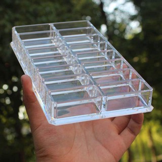 Eyeshadow Organizer Box, Acrylic Holder,16 Spaces Storage Case-01