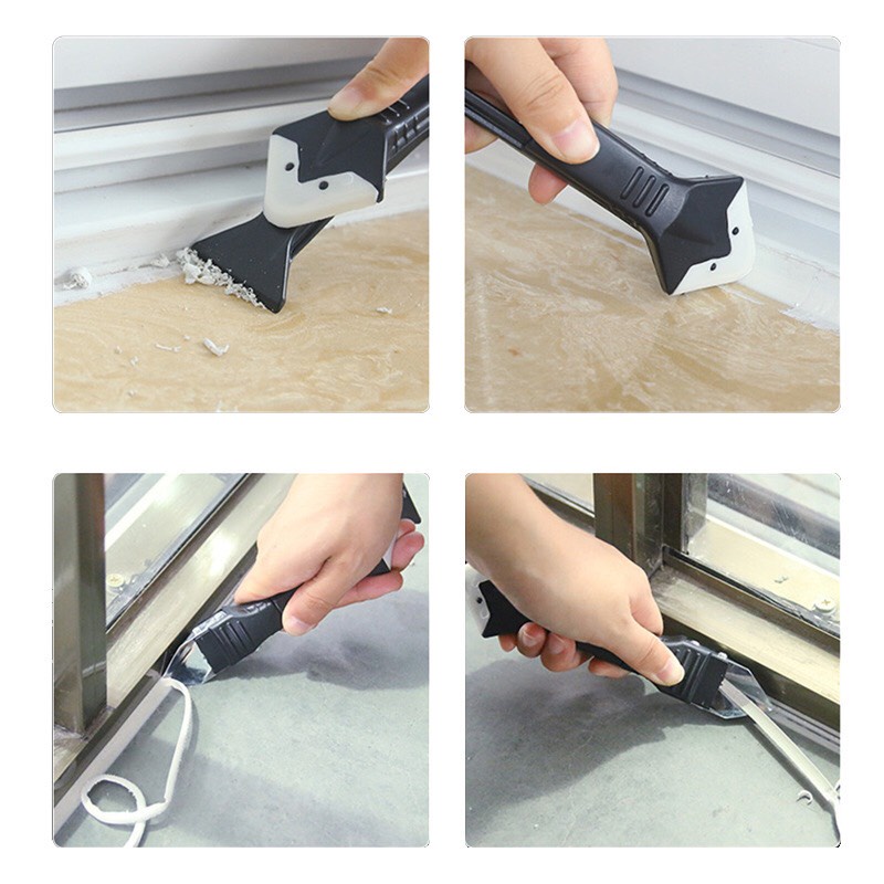 Dụng cụ cạo keo silicon đầu kim loại kèm loại tặng kèm 5 đầu