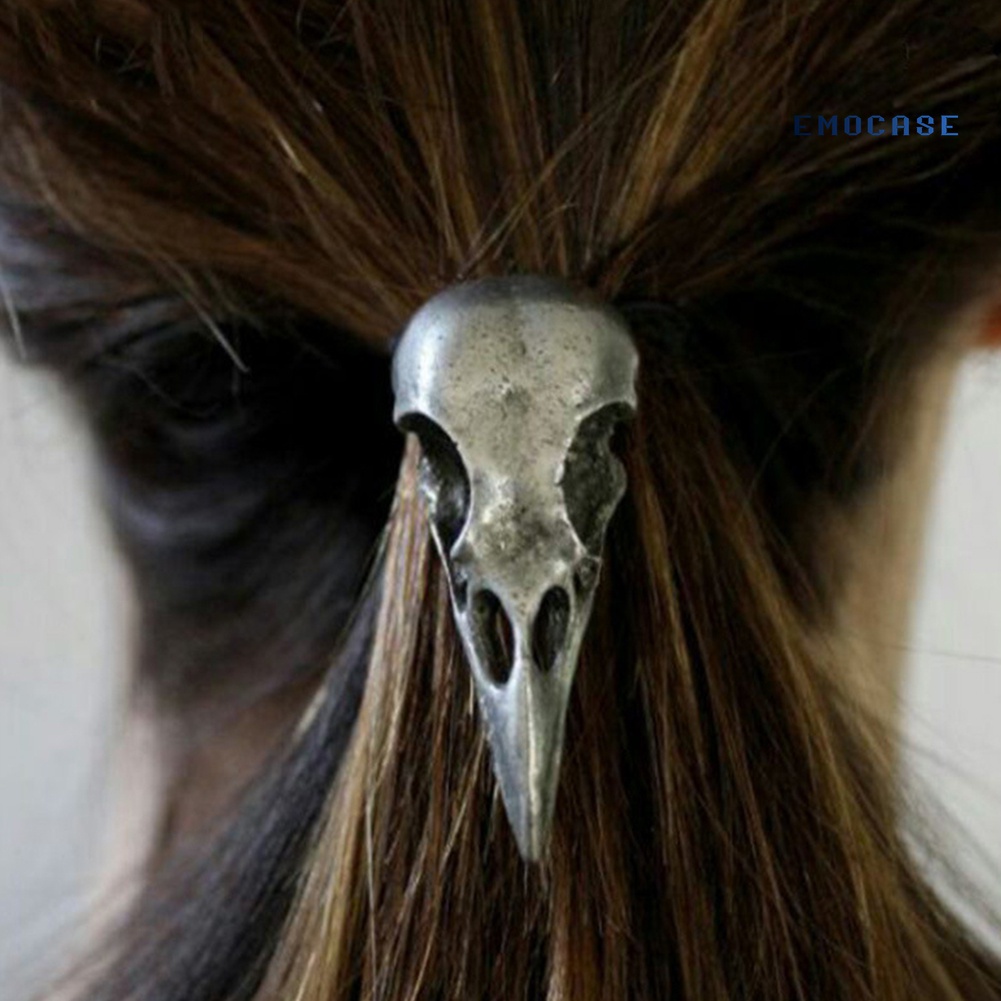 Dây Buộc Tóc Đuôi Ngựa Co Giãn Hình Đầu Lâu Phong Cách Punk Halloween Cho Nữ