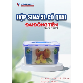 HỘP NHỰA ĐỰNG THỰC PHẨM KÍN HƠI 5000ML CAO CẤP ĐẠI ĐỒNG TIẾN [L927]
