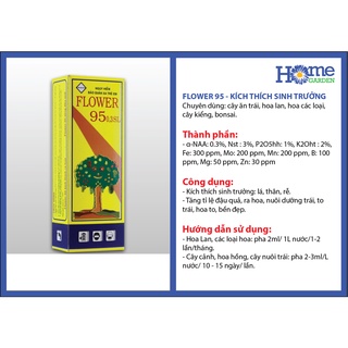 Điều hòa sinh trưởng FLOWER - 95, Chai 100ml - Tăng sinh trưởng,Nuôi dưỡng hoa, Tăng đậu quả, chống rụng trái non