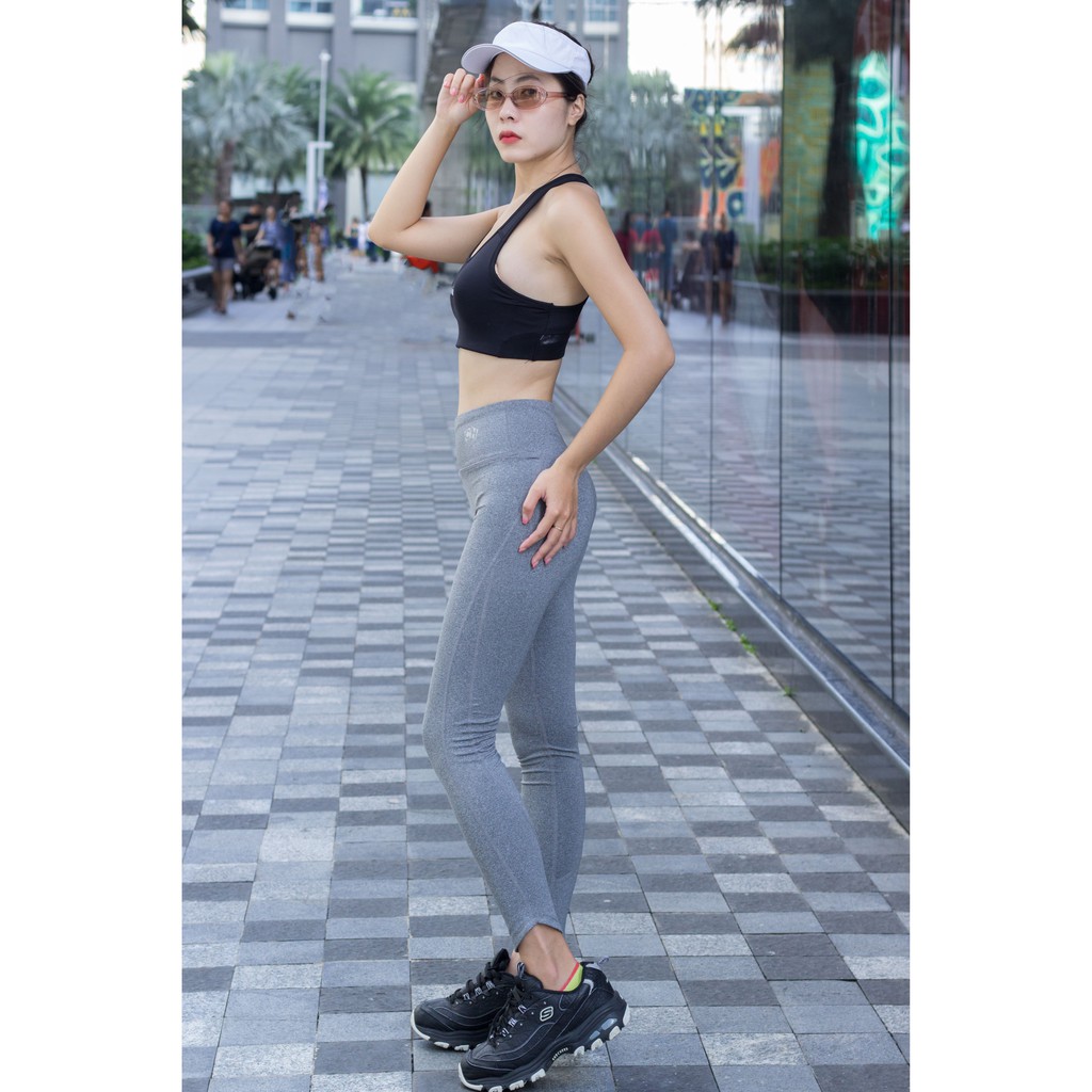 Quần Legging LữngCạp Cao Nữ Tập Gym Yoga Co Giãn Tốt, Mặc Ôm Dáng CH018