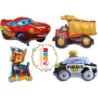 Bóng Trang Trí size lớn Hình ô tô, chó cs , xe tải, xe McQueen