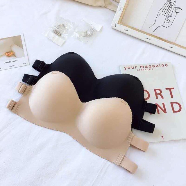 Áo lót đúc ngang chống tụt có dây quai trong và nâng đỡ vòng 1❤️ freeship cho đơn trên 250k❤️