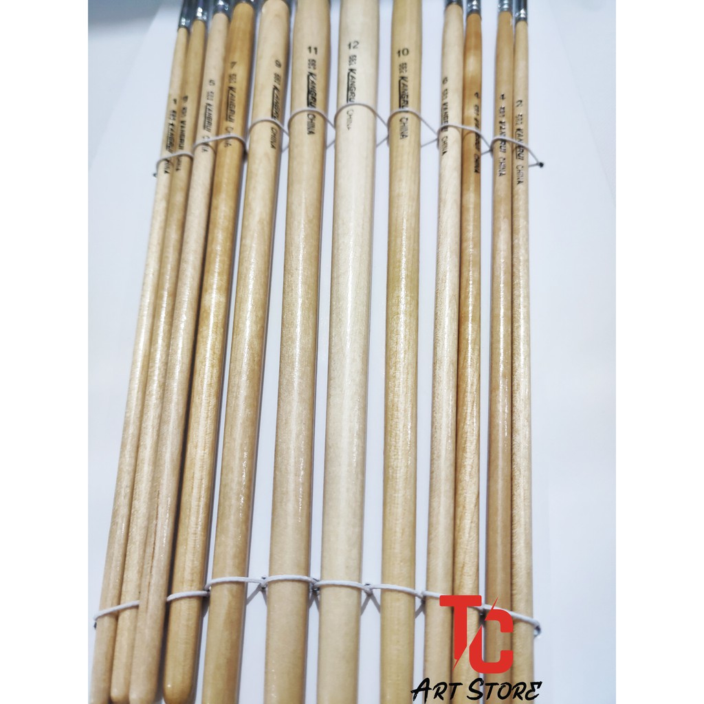 Bộ Cọ Vẽ Đầu Tròn, Cọ Lông Thú Kang Rui Artist Brush12 Cây