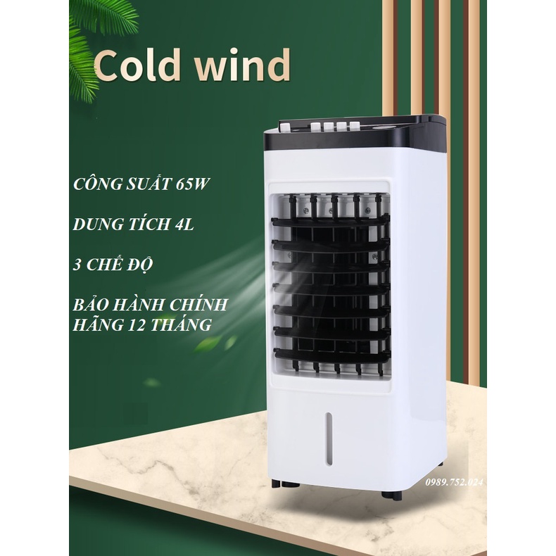 Quạt điều hòa hơi nước Mini Kaisa Villa JD-8096 – Dung tích 4 lít, Vận hành êm ái, Tặng 2 cục đá khô, Bảo hành 12 tháng