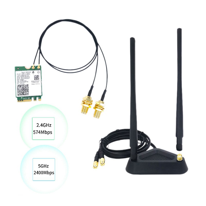 Card Wifi 8db Ax200Ngw Wifi 6 3000mbps M.2 Ngff Dual Band 2.4g 5g Bluetooth 5.1 802.11ax | BigBuy360 - bigbuy360.vn