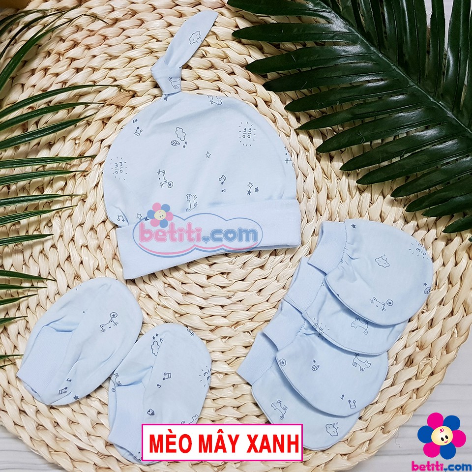 [TRỌN BỘ] Set Đầy Đủ Mũ, Bao Tay, Bao Chân Mio Cho Bé - Nón Vớ Tay, Chân MioMio Sơ Sinh