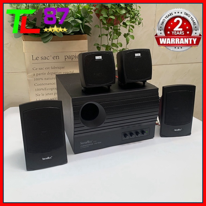 Loa Máy Tính Chính Hãng Cao Cấp Bass Công Suất Lớn 4.1 SOUNDMAX A4000 - Loa Nghe Nhạc PC Laptop Để Bàn Có Dây Gaming