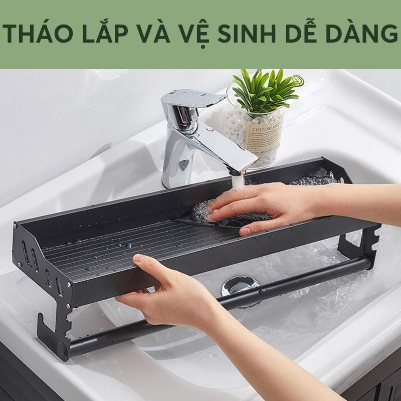 Kệ Phòng Tắm,Nhà Bếp Sơn Tĩnh Điện Dán Tường(Không Khoan Tường) Đa Năng,Giá Để Chai Lọ Tiện Lợi