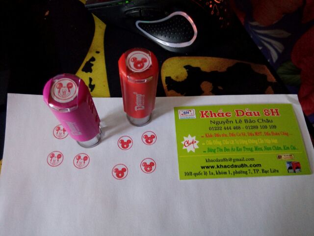 Khắc Dấu mini tròn 1cm