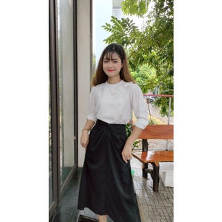  Chân váy xòe xoắn eo A300.155 