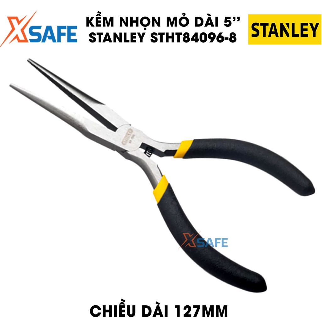 Kềm nhọn mỏ dài STANLEY tay cầm bọc nhựa êm ái Kìm Stanley phủ lớp chống gỉ, có tính ứng dụng cao trong nhiều ngành