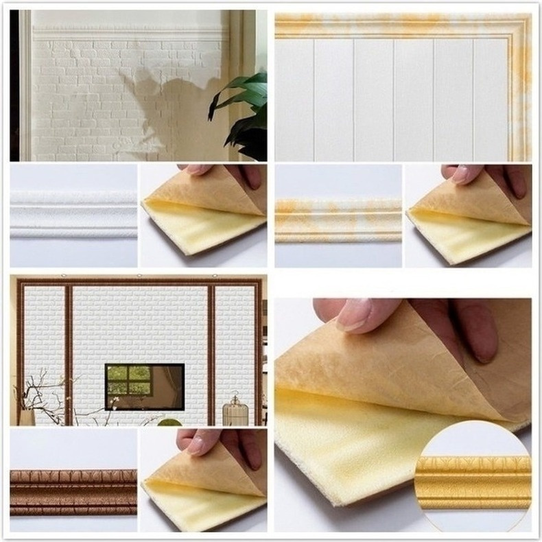 Miếng Dán Viền Tường / Sàn Nhà Họa Tiết 3d Phong Cách Âu Mỹ Chống Thấm Nước Siêu Bền Tiện Dụng Cho Nhà Bếp