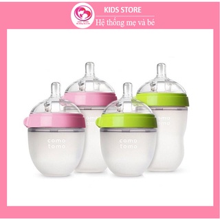 Bình sữa comotomo 150ml /250 ml, núm silicon siêu mềm cho bé