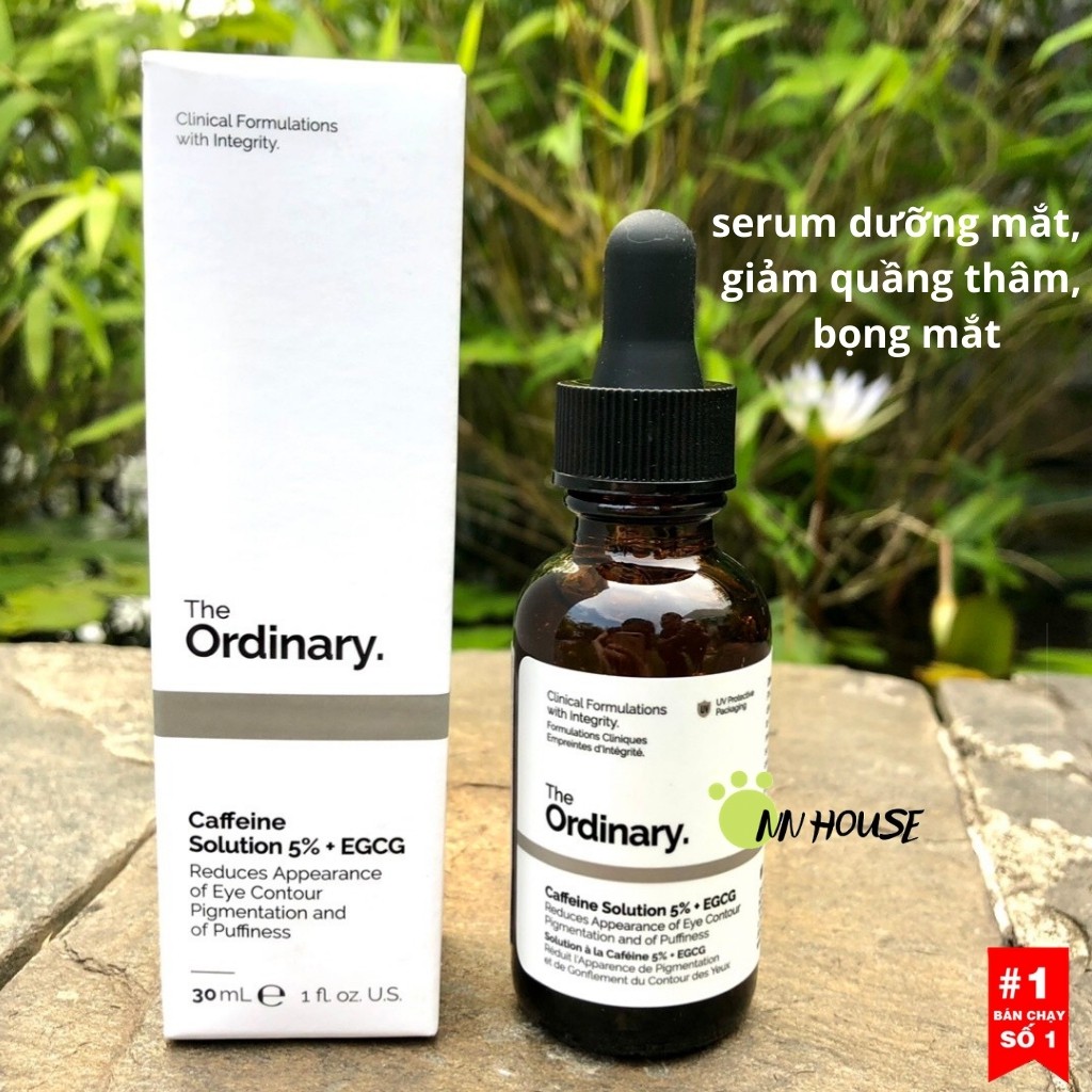 Serum mắt The Ordinary caffeine solution 5% EGCG dưỡng ẩm, giảm quầng thâm, bọng mắt, nhăn- Tinh chất dưỡng mắt NN HOUSE