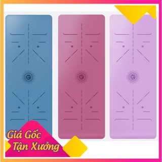 Thảm tập Yoga Định tuyến PIDO Cao su tự nhiên PU cao cấp(NEW) - Tặng kèm túi đựng và dây buộc