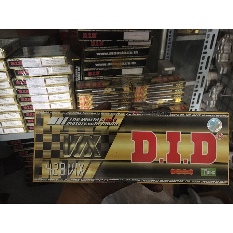 Sên DID 428HD Gold có phốt-10ly-130 mắt- có tem chống hàng giả- MADE IN JAPAN