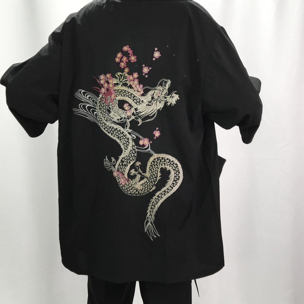 [Có Sẵn] Áo Kimono tattoo - đoản quái Kim Long