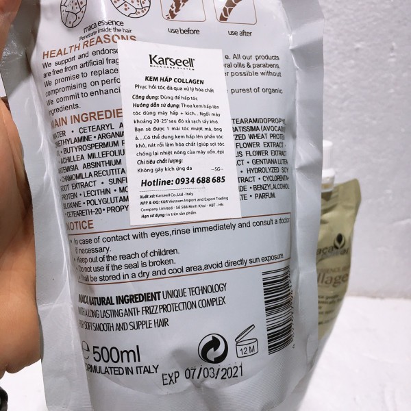 TÚI HẤP DẦU COLLAGEN KARSEELL MACA POWER