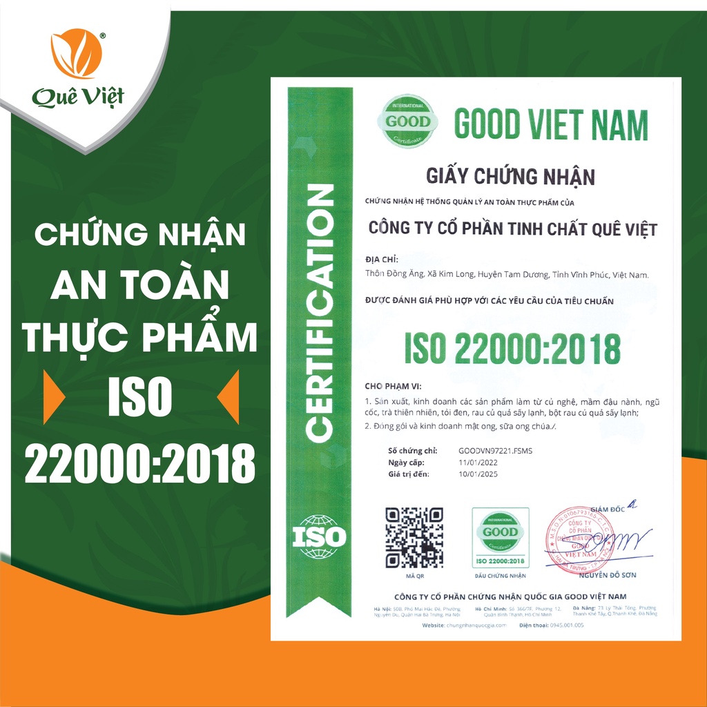 Combo Mầm đậu nành nguyên xơ Quê Việt tăng vòng 1, cải thiện nội tiết tố phụ nữ (2 Hộp x 500Gr)