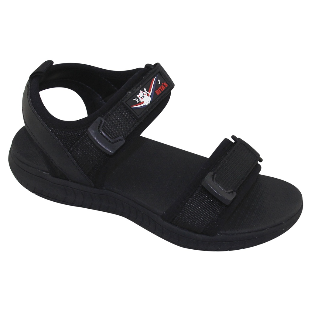 GIÀY SANDAL QUAI HẬU ĐẾ BẰNG HỌC SINH BÉ GÁI BITA'S SOB.275 (ĐEN + HỒNG) - BITAS