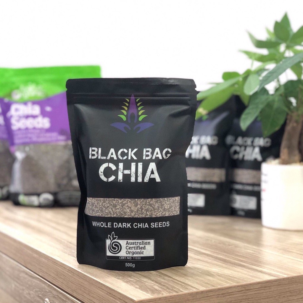 Hạt chia -Hạt chia đen Úc Black Bag - TÚI 500gr  - RẤT TỐT CHO VIỆC GIẢM CÂN - DATE MỚI