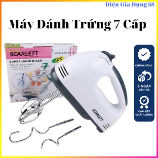 Máy đánh trứng cầm tay, máy đánh trứng mini 7 tốc độ cực mạnh kèm 4 thanh đánh trứng - bảo hành 6 tháng