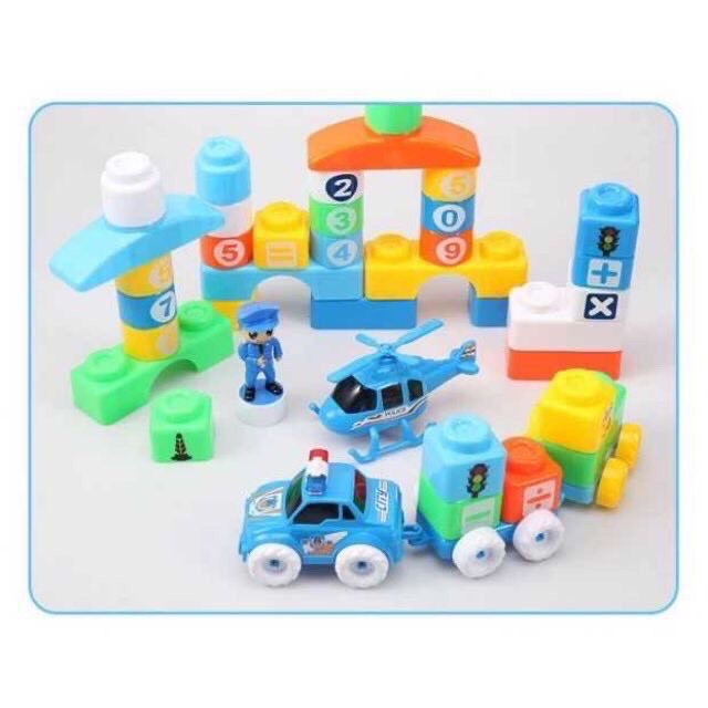 [Mã LIFETOYS1 giảm 30K đơn 99K] Đồ chơi XẾP HÌNH cảnh sát nhựa cao cấp cho bé