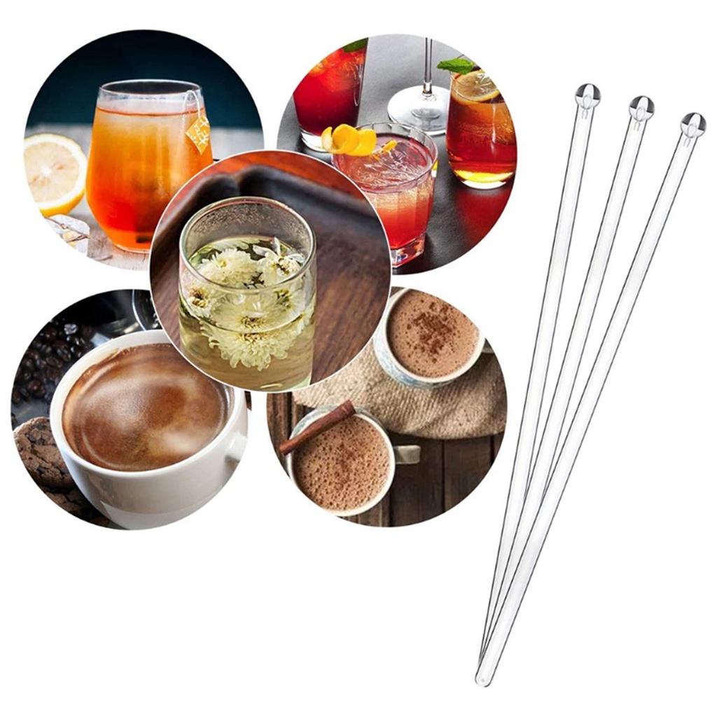 Set 100 Que Khuấy Cà Phê Bằng Nhựa Trong Suốt Dùng Một Lần Tiện Dụng